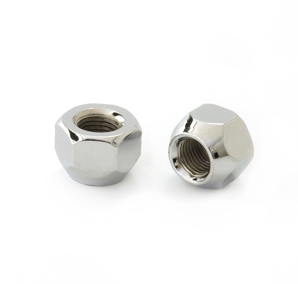 Гайка колеса открытая LS M12х1,25, ключ 21, конус, хром, H-124